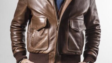 aviator jacket brown leather