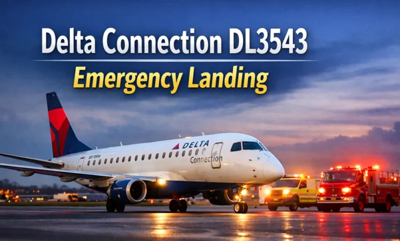 delta connection dl3543 emergency landing