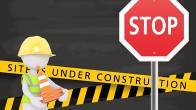under construction, stop, construction site, sign, website, billboard, information sign, closed, not reachable, not available, warning stripes, construction worker, under construction, under construction, under construction, under construction, under construction
