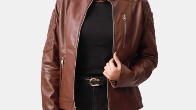 Leather bomber jacket women